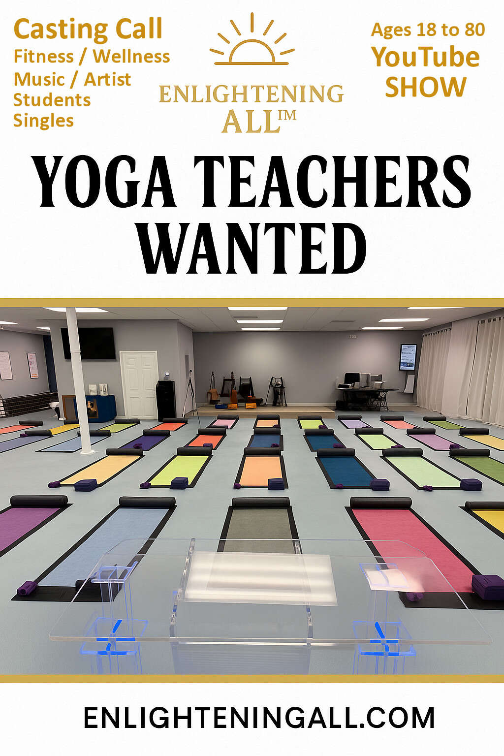 CASTING CALL - YOGA, WELLNESS, FITNESS, MUSIC, YOUTUBE